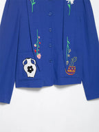 Women's Embroidered Hooded Jacket Long Sleeve Button up Top New Fashion Design