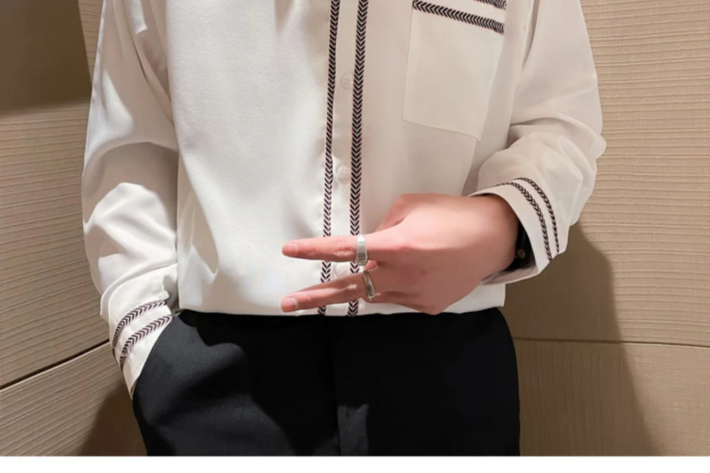 Men Long Sleeve Shirt Casual Fashion Stylish Versatile Top