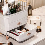 Luxury desktop cosmetics storage box Skin care lipstick perfume jewelry shelf Dust proof transparent cosmetic box