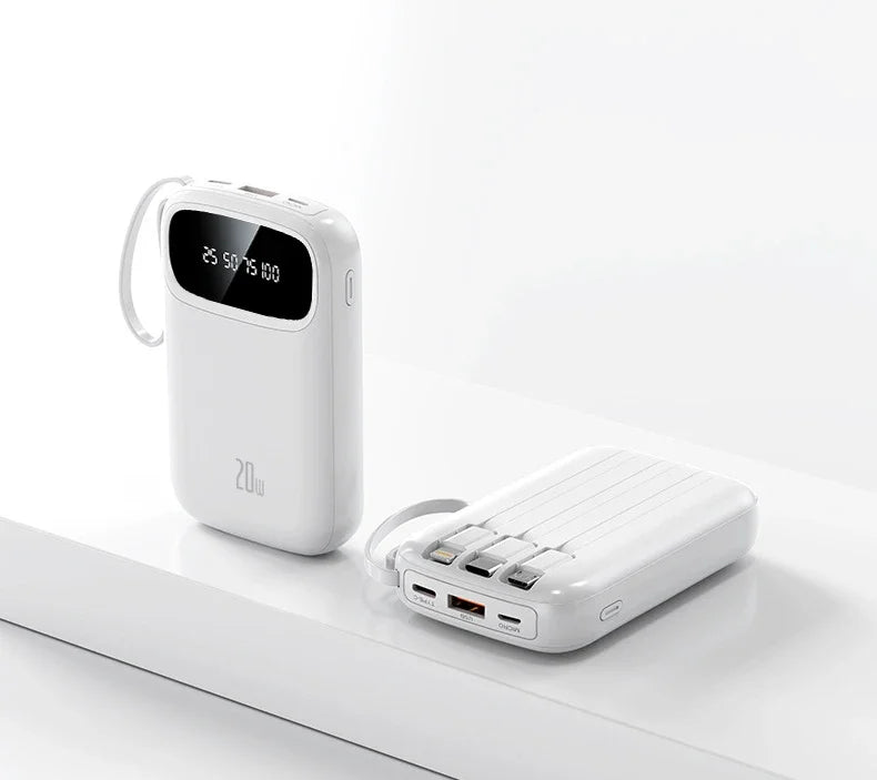 BCAK/ flagship store 200000 Milliampere Wholesale Power Bank with Built-in Cable, Mini, Portable, Fast Charging Mobile Power Sup