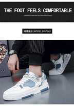 Men's shoes 2025 summer new breathable white shoes men's trendy and versatile thick soled sports board shoes trendy shoes