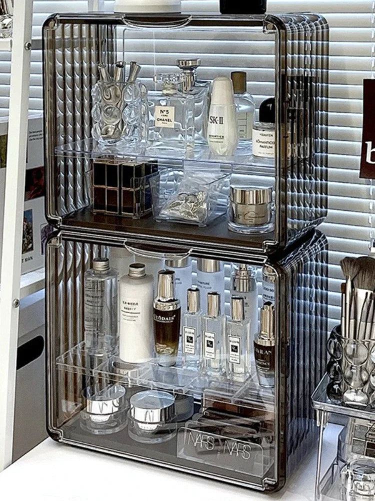 Desktop Cosmetics Acrylic Storage Box Dust-proof Transparent Bedroom Dresser Lipstick Skin Care Products