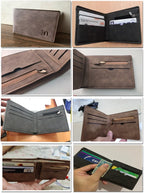 New Business Men Wallets Small Money Purses Wallets New Design Dollar Price Top Men Thin Wallet with Coin Bag Zipper Wallet
