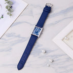 OGEDA Waterproof Couple Watches Casual Fashion Quartz Stainless Steel Leather Strap Square Dial Men's And Women's Lover Watch