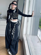 Pants Two Pieces Set Grid Trousers Tops Suits Casual Daily Childrens Clothes 2025 New Fashionable Children Autumn Clothing Girls