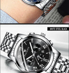 BINBOND 2pcs/Set Couple Watches Fashion Casual Men Ladies for Quartz Watch Lover Waterproof Stainless Steel Watch Valentine Gift