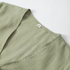 Casual Solid Lace Up Women Blouse Deep V-neck Long Sleeve Loose Female Shirt 2025 Spring Summer New Fashion Sweet Ladies Blouses