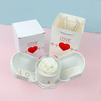 Christmas Custom Name Heart Necklace Creative Castle Double Door Jewelry Box Eternal Rose for Girl Wife Valentine's Day Gifts