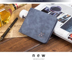 Men's Wallets European and American Retro Wallets Thin Fashion Casual Nubuck Leather Horizontal and Vertical Men's Wallets