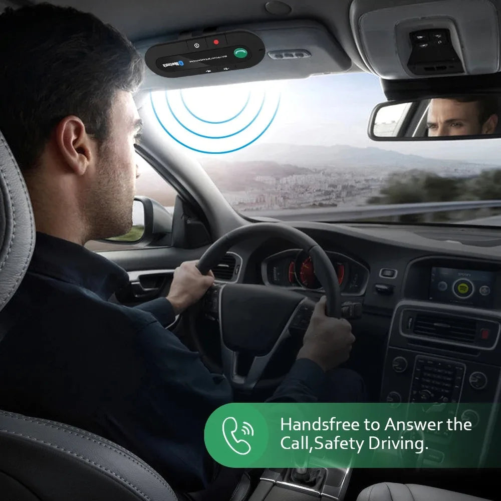 Bluetooth Handsfree Car Kit Sun Visor Handsfree Bluetooth Telephone Car Mobile Phone Wireless Stereo MP3 Player
