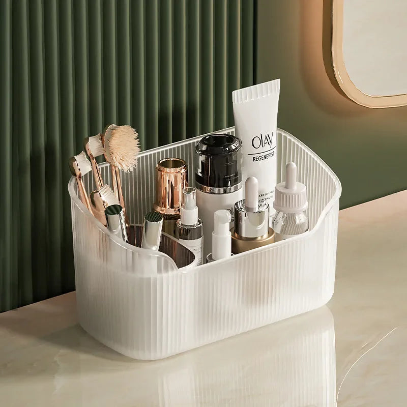 Toilet Desktop Storage Box Container Cosmetics Bathroom Countertop Sorting Box Large Capacity Cosmetic Brush Makeup Organizer