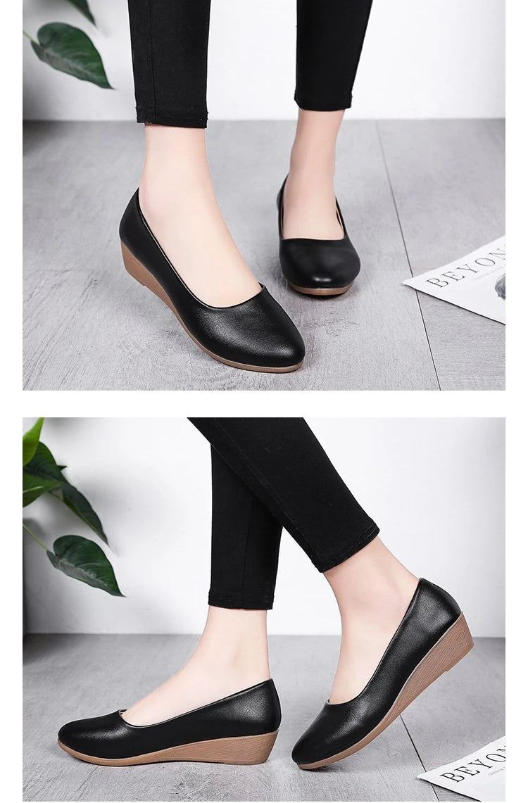 spring autumn Woman Flats High Quality Fashion Women Shoes Round Toe non Slip shoes Rubber Ballet Plus Size Cozy footwear ﻿