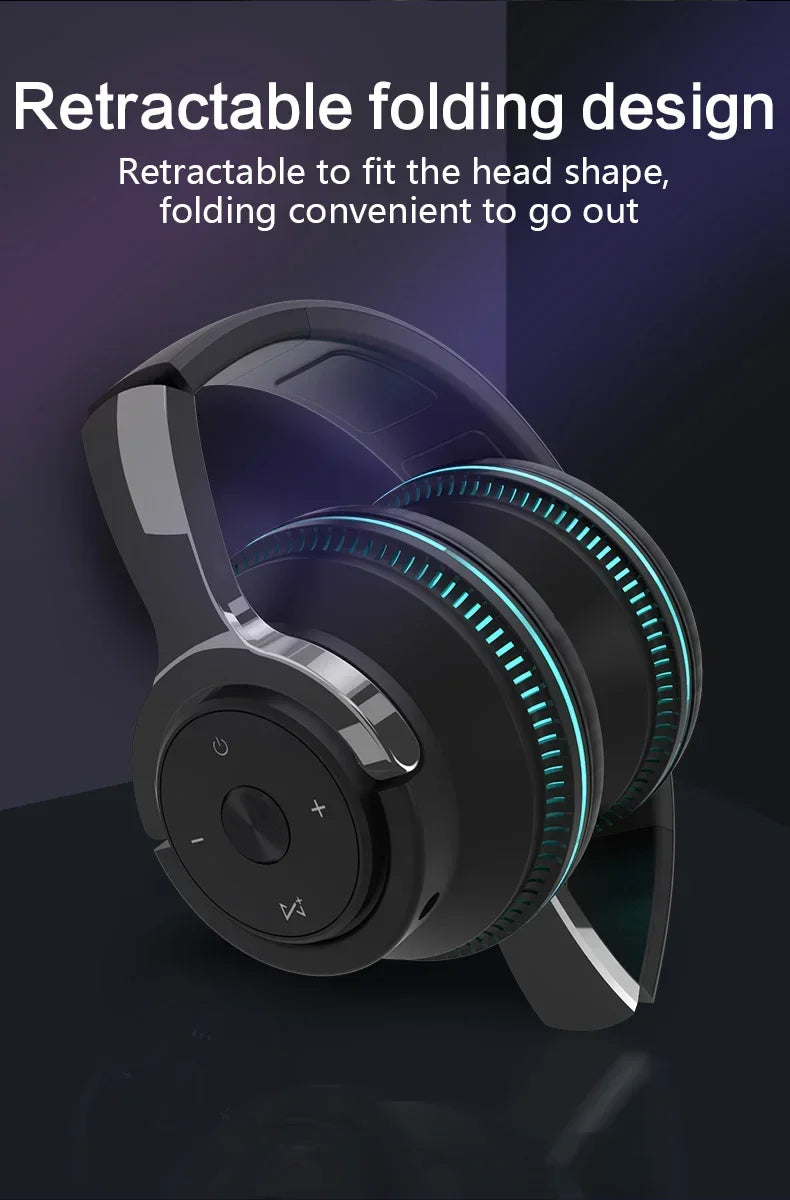 Wireless Bluetooth Headphones Hi-Res Audio Over The Earphone Bluetooth 5.3 Wired Dual-mode Headset with Microphone AUX Cable