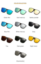 Polarized Clip On Sunglasses Men Photochromic Car Driver Goggles Night Vision Glasses Anti Glare Vintage Square Glasses