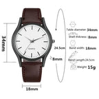 Couples Watches Leather Strap Minimalist Fashion Quartz Wristwatches Multiple Colors for Loved Ones Gift Parejas Reloj