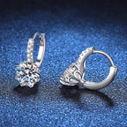 2 Carat Moissanite Drop Earrings Silver Stud Classic Solitaire Jewelry Women's Fashion Diamond Ear fine Jewelry gift