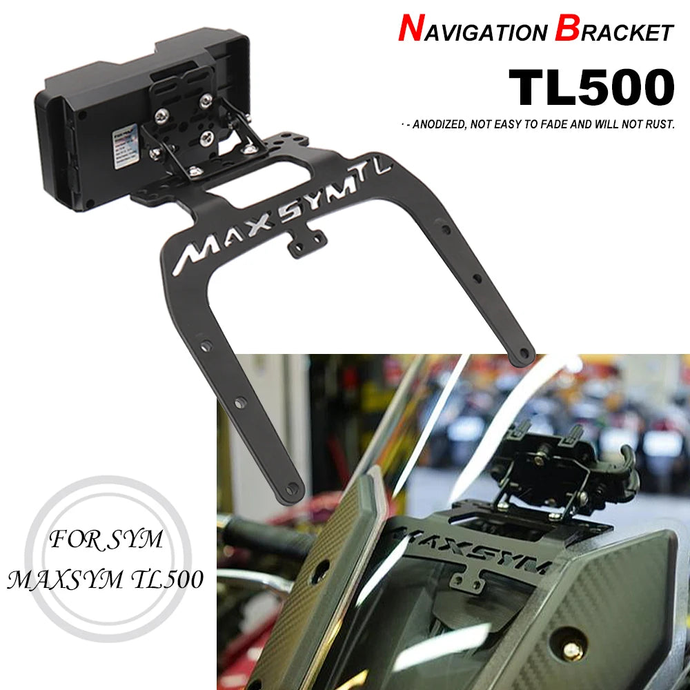 New Motorcycle Accessories For SYM MAXSYM TL 500 TL500 Mobile Phone Navigation GPS Bracket Board Phone Holder Wireless Charging