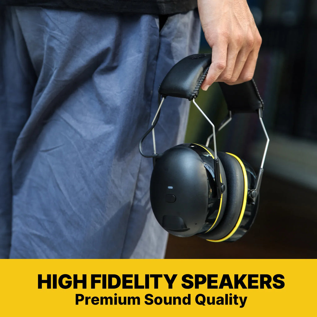 Electronic Headphone 5.0 Bluetooth Earmuffs Hearing Protection Headphones for Music Safety Noise Reduction Charging