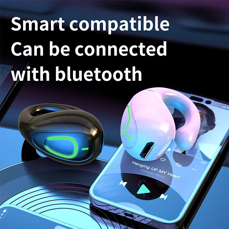 S20 wireless ear clip Bluetooth earphones are not in the ear and comfortable to wear. They are open high pitched headphones