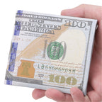 Men Money Canvas Wallets Credit ID Card Holder Bags Purses Currency Notes Pattern Insert Picture Cash Coin Dollars Euro Wallet