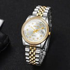 2PCS/Set Couple Watches Luxury Men Business Watch Women Calendar Quartz Wristwatch Reloj Hombre Mujer（Without Box）