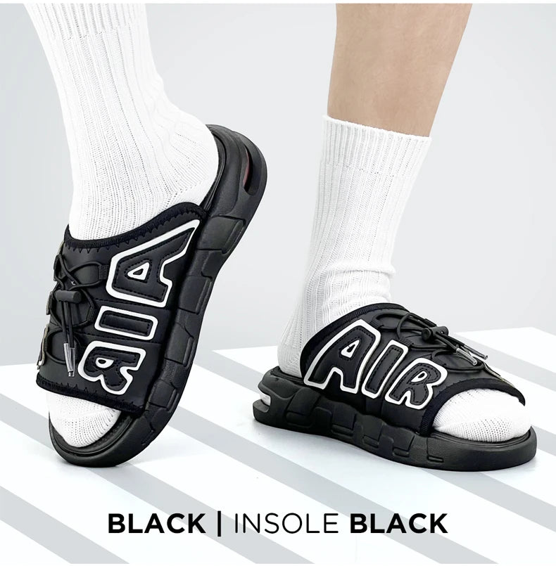 Man‘s Sandals Thick Sole Non-slip Fashion Trend Sports Slippers For Men Outdoor Footwear Size 40-49 Suitable Summer