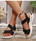 Women's Sandals Casual Summer Women Sandals Soft Heels Sandalias De Mujer 2025 New Summer Shoes Woman Mix Color Footwear Female