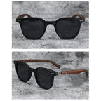 Trendy Retro Wood Grain Sunglasses Polarized UV Protection for Men Women Perfect for Cycling Outdoor Street Photography
