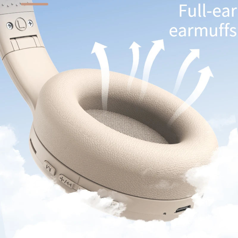 Wireless Bluetooth Headphones Over Ear HIFI Stereo Headsets Noise Reduction Sports Gaming Earphones Music Player with Mic gifts