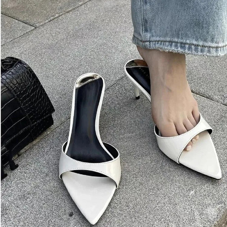 2025 Women Slippers Sexy Hot Sale High Heels Women Pointed Open Toe Daily Shopping Casual Luxury Dress Women Sandals Sandalias