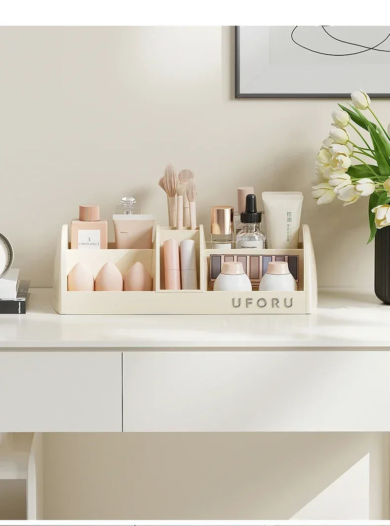 Cosmetics Storage Box Home Dressing Table Desktop Large Capacity Multi-functional Skin Care Products Compartment Shelf