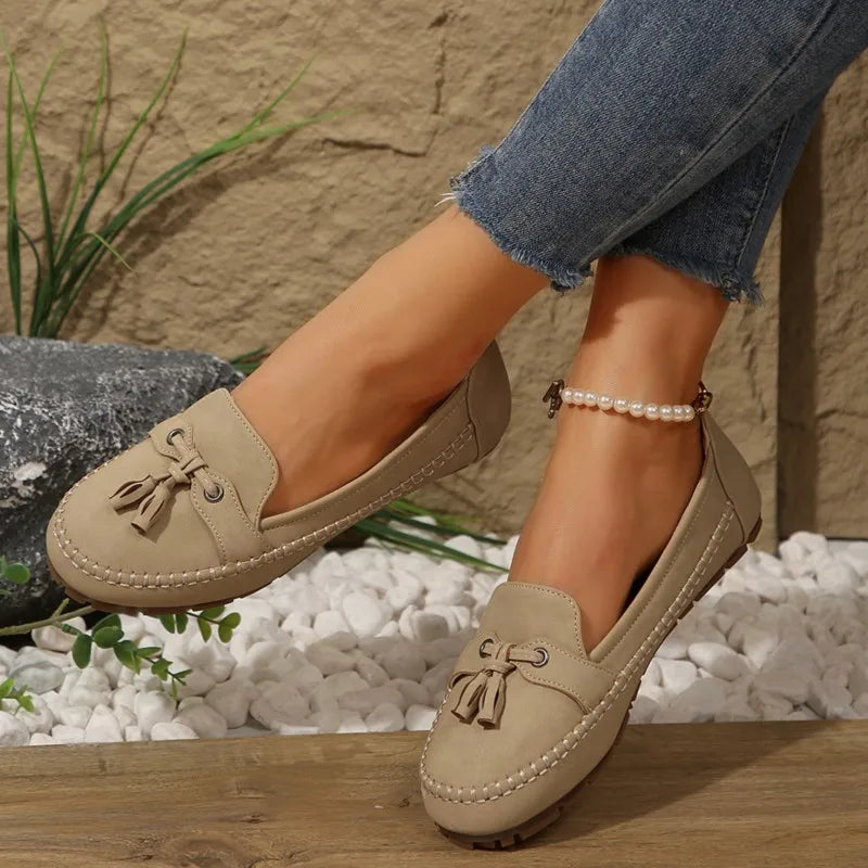 Women Flats Fashion Breathable Women Casual Shoes Slip On Flat Shoes Walking Sneakers Women Shoe Retro Shoes Female Plus Size