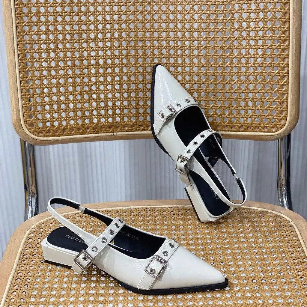 Sandals for Women Pointed Toe Daily Woman Shoes With Low Heels Summer 2024 Comfortable Trending Anti Slip Hot The Best Or Trend