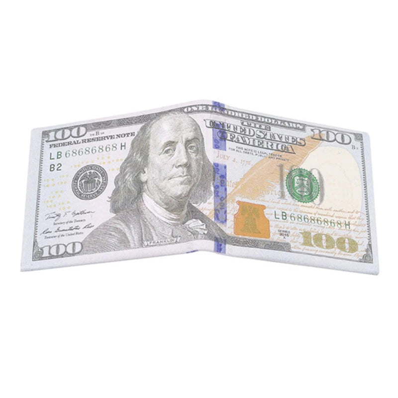 Men Money Canvas Wallets Credit ID Card Holder Bags Purses Currency Notes Pattern Insert Picture Cash Coin Dollars Euro Wallet