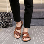 Mens Sandals Summer Outdoor Breathable Casual Sandalias  2025 Non Slip Beach Shoes Formal Office Walking Flats