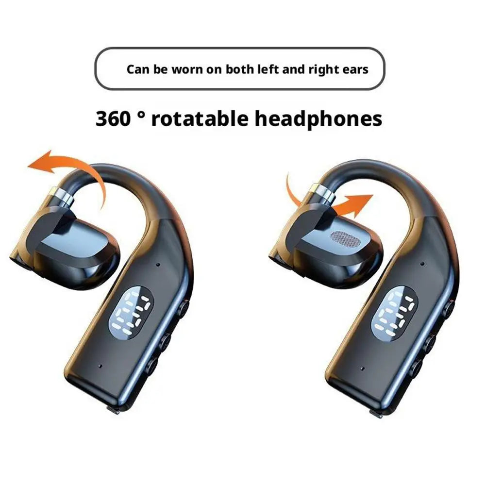 Earhooks Wireless Bluetooth 5.4 Headphones Gaming Sports Headset HiFi Stereo Noise Reduction Earbuds Earphone With Microphone