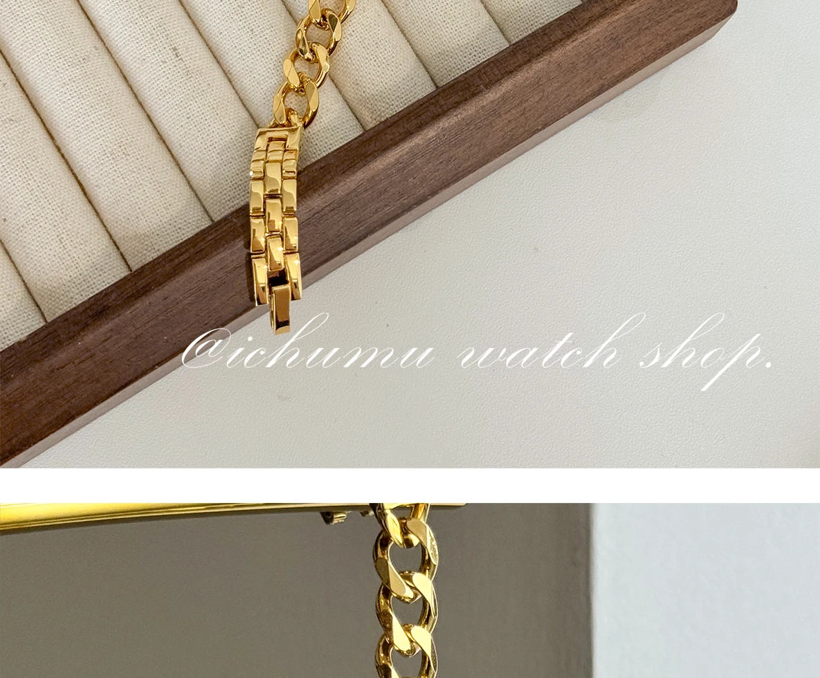 Women's Watches 2025 Luxury Elegant Ladies Wrist Watch Gold Rhinestone Quartz Wristwatch Vintage Female Small Clock reloj mujer