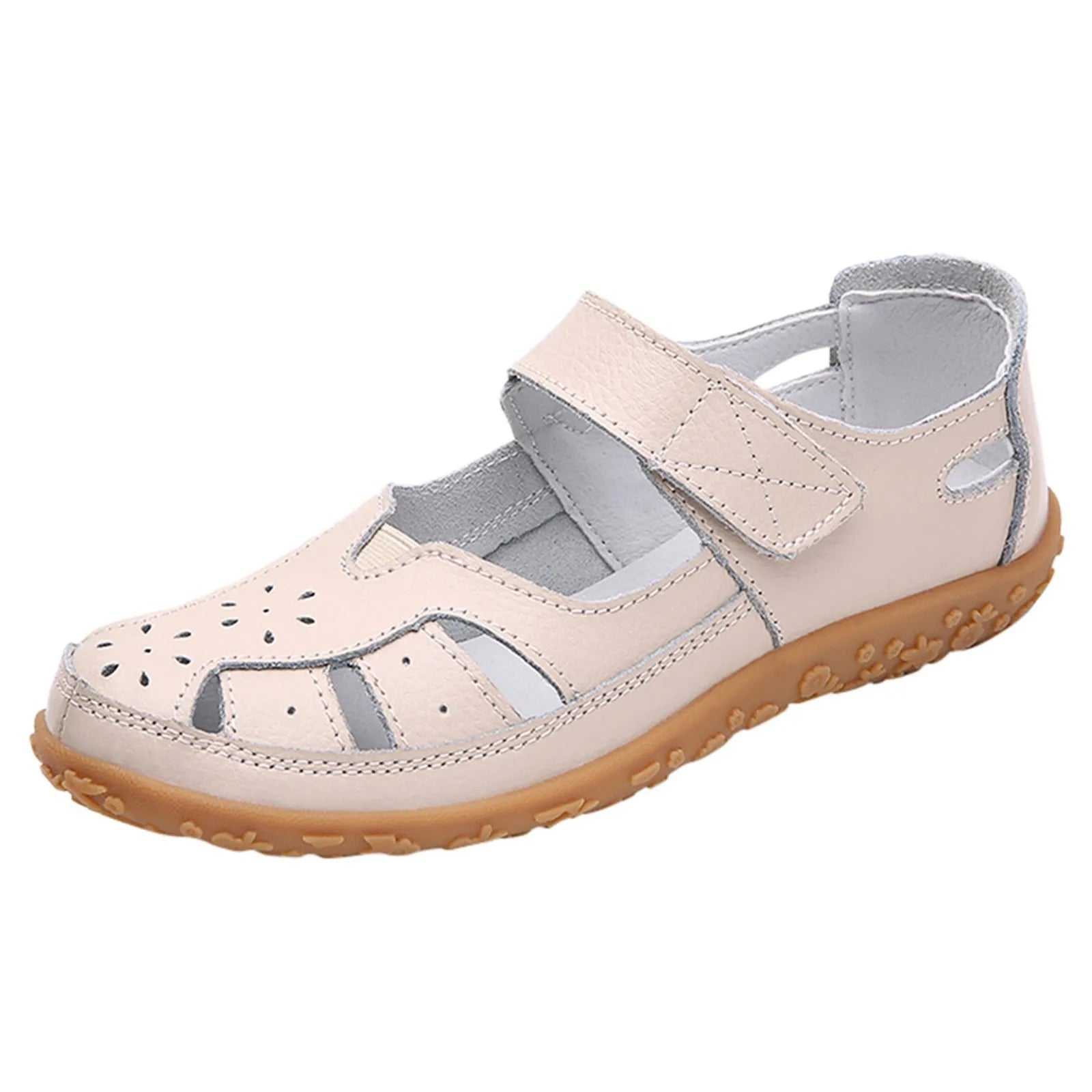 Women Flats Genuine Leather Fashion Soft Shoes Women Hollow Designer Shoes Woman Plus Size Slip On Ballet Flats Oxford Shoes