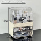 Transparent Cosmetic Storage Box Desktop High-End Dustproof Cover Carents eup Skincare Lipsti Organizer Box