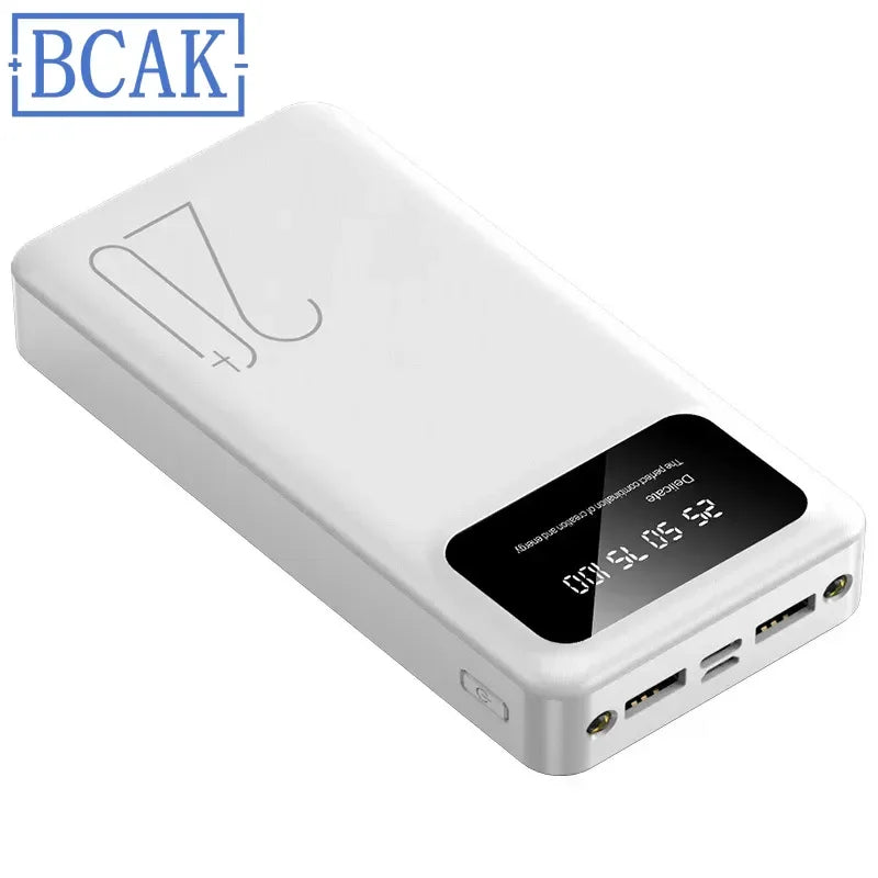 New Style BCAK power bank 20000mAh self-contained cable fast charging mini mobile phone gift mobile power supply