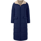 Fashion Casual Women's Winter Warm Coat Jacket Women's Fleece Jacket Wool Long Hooded Outerwear