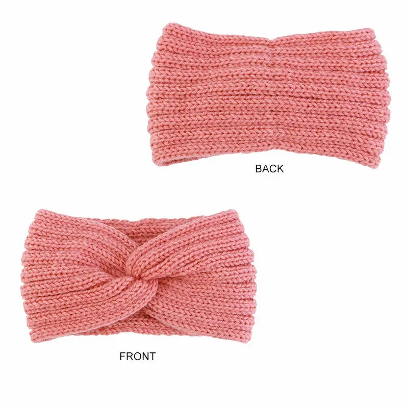 Winter Warm Headband for Women Knot Cross Headbands Wool Knitted Elastic Wide Headband Headwear Girls Hair Band Hair Accessories