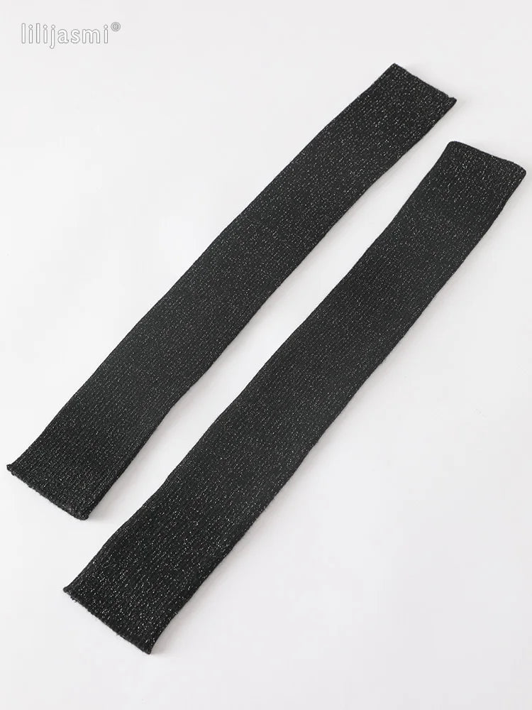 Autumn Winter 40 50 60CM Women's Wool Arm Warmers Knitted Woolen Arm Sleeve Solid Fine Long Knitted Fingerless Gloves Wholesale