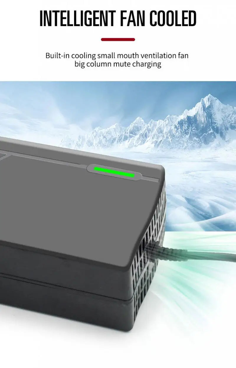 36V 48V 60V 72V Charger 2A 3A 5A Lithium Battery Pack 42 54.6 67.2 84V 10 13 16 20S DC EU Smart Intelligent Fast Charging Charge