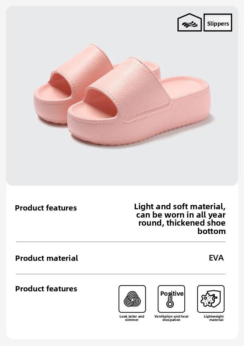 Women's Slippers for Summer Outdoor Wear, Non-slip, Thick-soled To Make You Look Taller, Cool Slippers for Home and Indoor Use