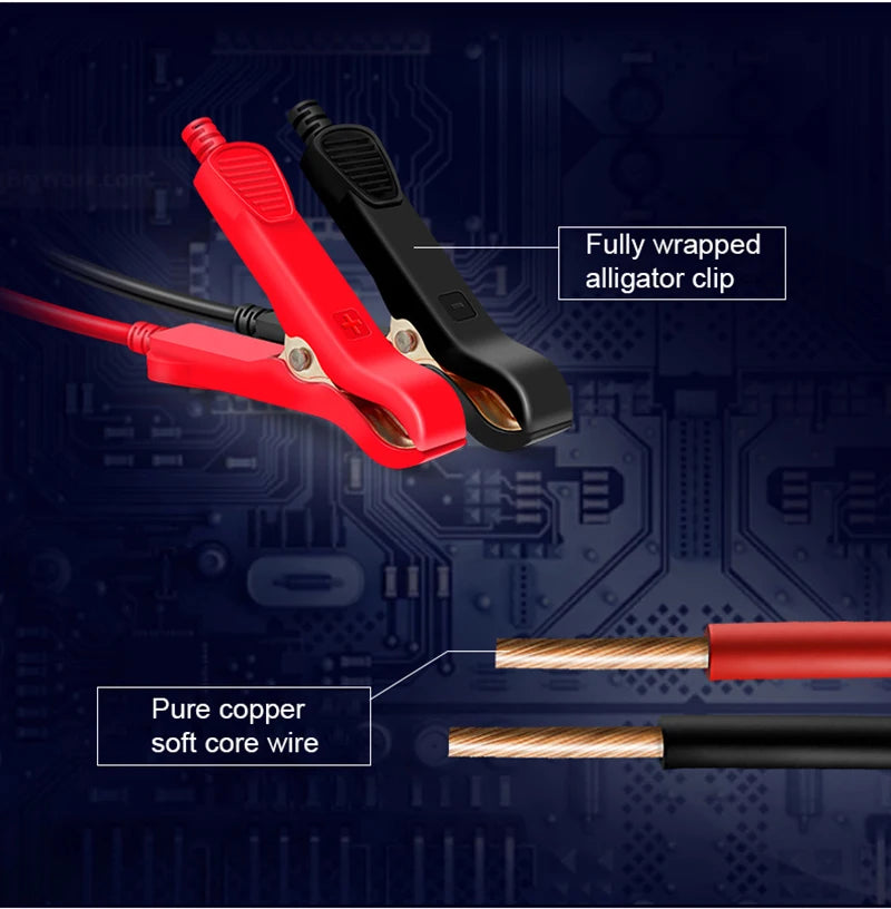 Car Battery Chargers 12A Large Power Full Automatic Smart Battery Chargers 12V 24V Battery Desulfator for Car Truck