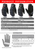 Autumn Winter Motorcycle Riding Gloves for Women Men Warm Fall-proof Windproof Moto Glove Colorful Reflective Touchscreen Glove