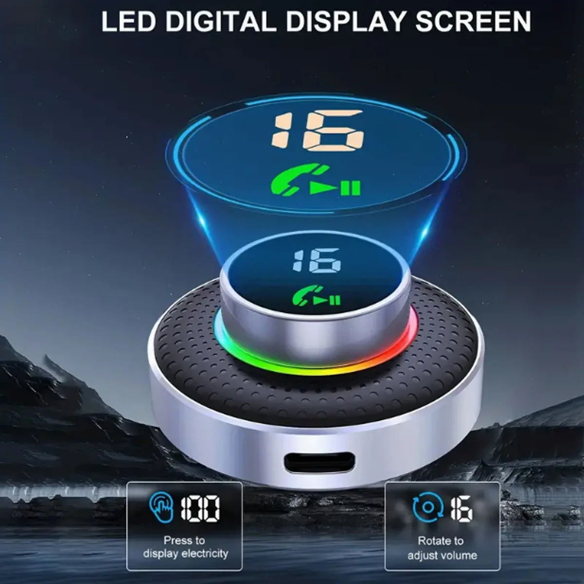 Handsfree Calling Car Kit Bluetooth Wireless Receiver 3.5mm Aux Wireless Music Receiver Support Connecting 2 Devices Car Adapter