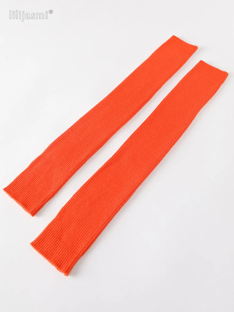 Autumn Winter 40 50 60CM Women's Wool Arm Warmers Knitted Woolen Arm Sleeve Solid Fine Long Knitted Fingerless Gloves Wholesale