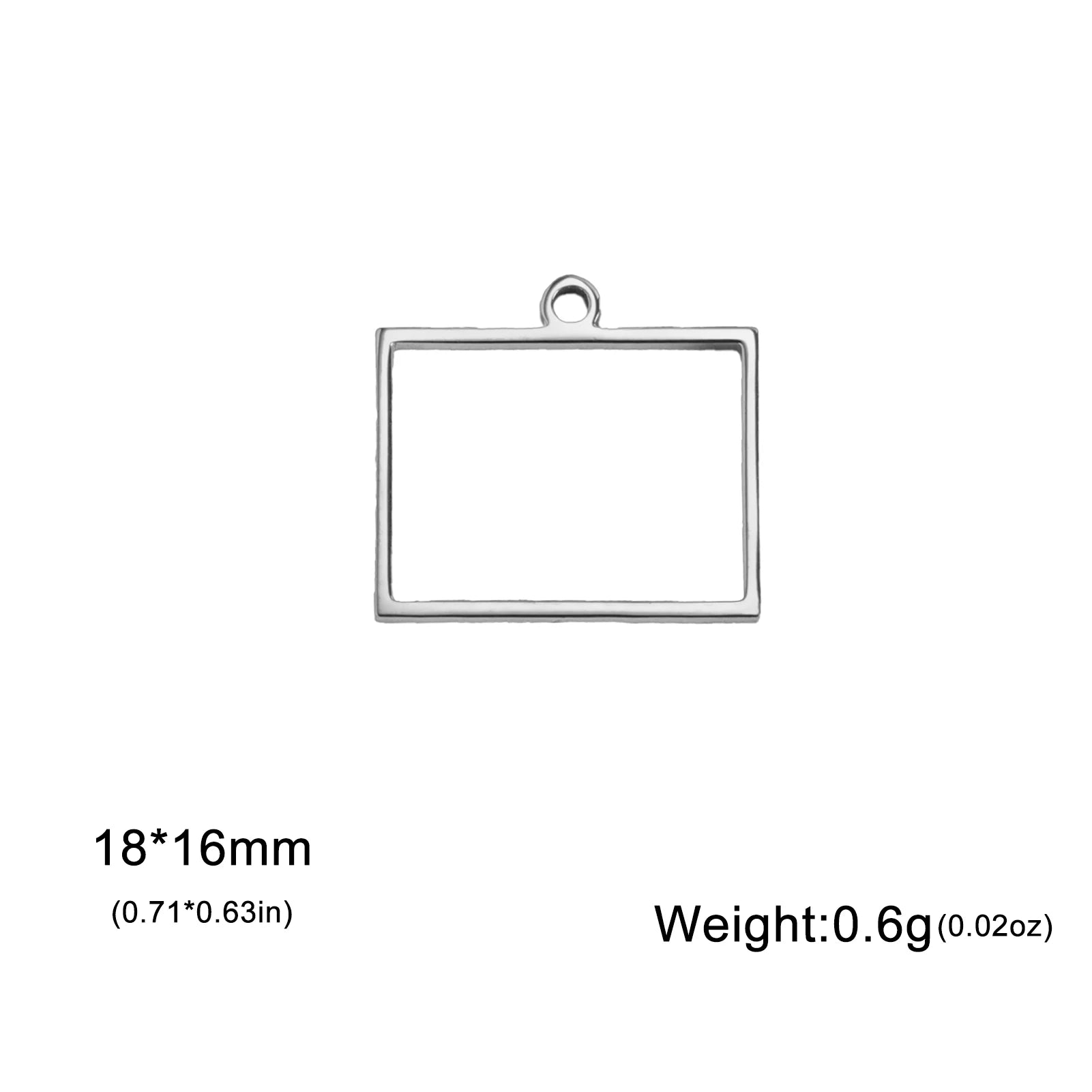 EUEAVAN 10pcs United States New York Washington State Map Pendant for Necklace Stainless Steel Charm DIY Jewelry Making Supplies